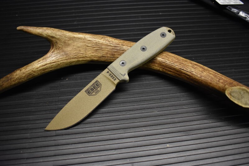 ESEE 4-P-MB-DE, plain edge, dark earth, Molle Back