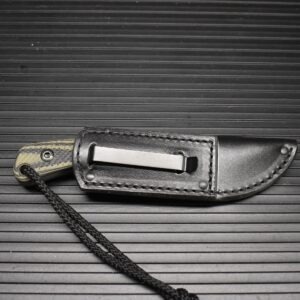 Treeman EDC Super Duty Silver Black/Green w/leather pocket sheath - Image 6