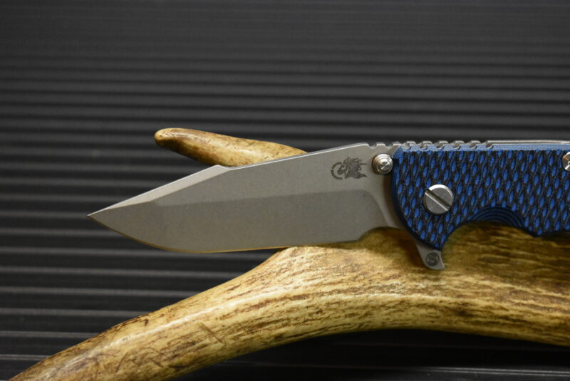 Hinderer XM-18 3.5" Skinny Harpoon Spanto WF Black/Blue - Image 4