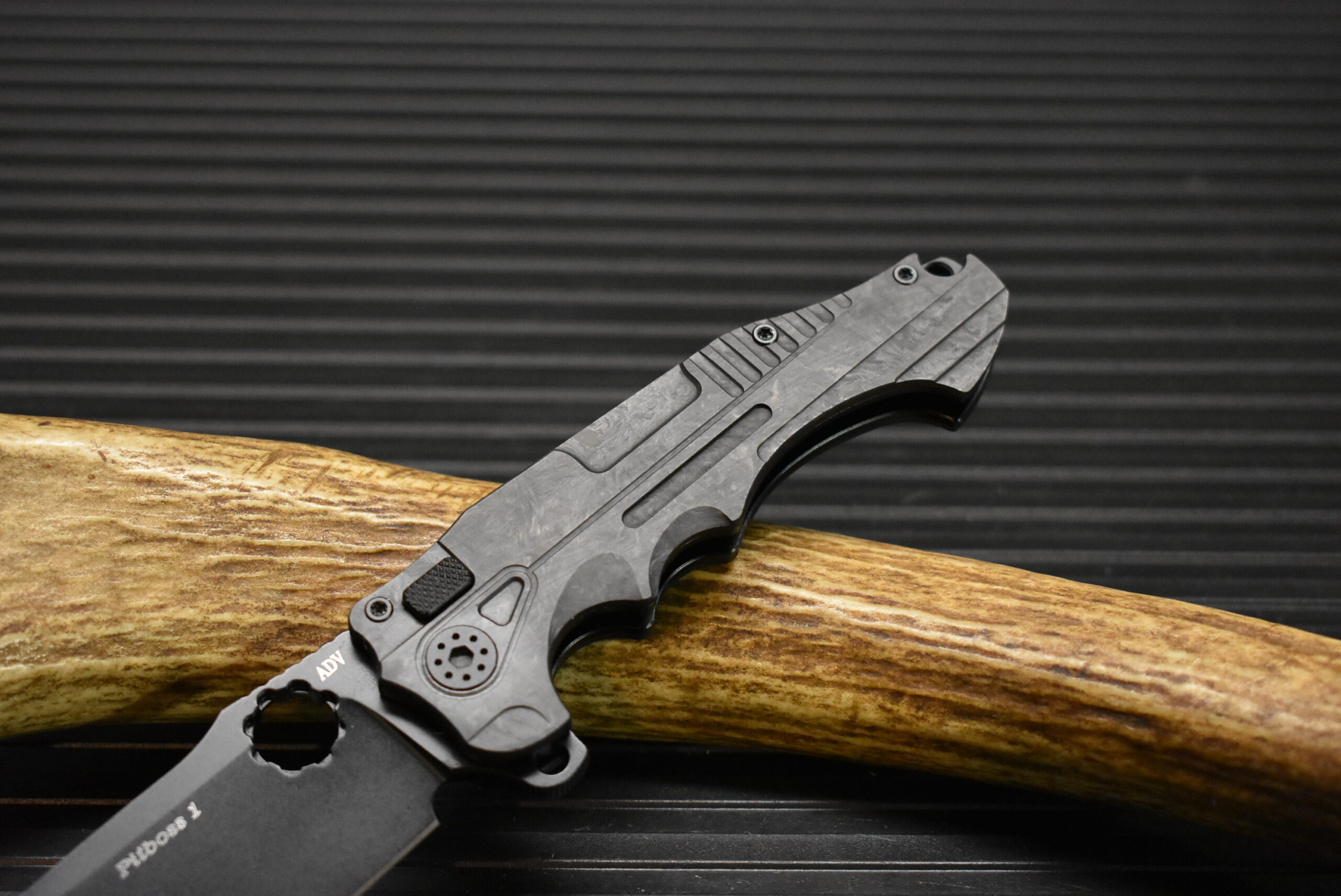 ADV Tactical Mini Pitboss Model 1 Black/ marbled Carbon Fiber - Image 6